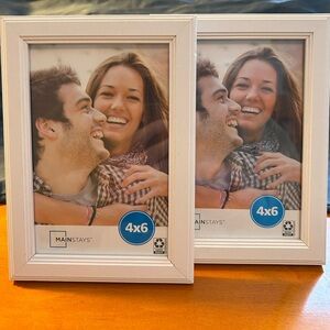 Mainstays Classic White 4x6 Picture Frame Duo